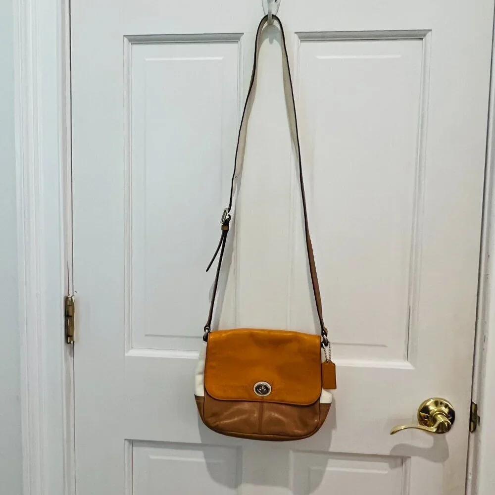 Vintage Y2K 2000 Hobo Coach color block crossbody shoulder bag purse - Picture 14 of 16